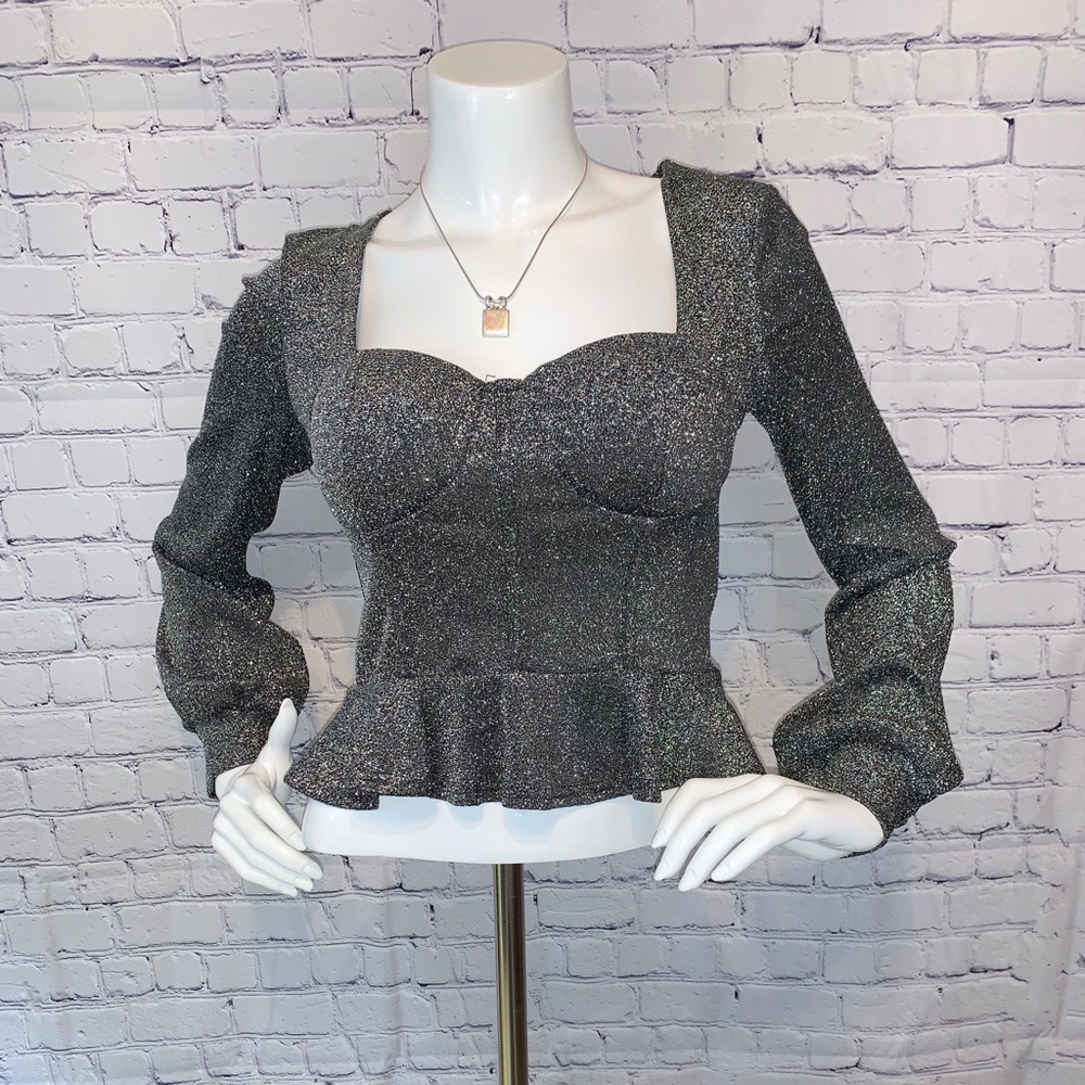 Black/Silver Blouse